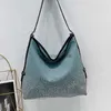 Totes Star Silver Gradient Diamond Large Shoulder Bag Women 2022 New Light Luxury Diamond Shoulder Crossbody Tygväskor HKD230818