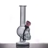 Raste de atacado/preto/roxo Glass Tobacco Tubacco Bong Pipe para fumar Mini narguilé de erva seca com tigela de metal com metal