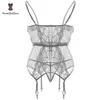 Jupe Sexy Noir Rouge Gris Femmes Sangle Corset Bustier Sexy Vêtements De Nuit Translucide Lingerie Avec Bretelles 1026 # 230818