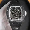 RMF 055 Mens Watch Rmul2 Механическое складывание рук чернокожие керамические корпусы серые песчаные винты скелетон