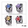 Solitaire Ring Creative Reswlable Evil Eye Anelli per uomini Donne Personalità Maschio Punk 4 Colori Gioielli Accessori Night Club Mens BAR DHKJL