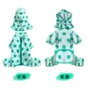 Dog Apparel Pet Raincoat Four Seasons All Inclusive Green Green Green Frog Leading Legling and Cap S02152
