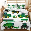 Set da letto per ragazzi set di auto da cartone animato Set di veicoli da costruzione completa Copertina per bambini camion per macchinari in poliestere morbido piumino in poliestere morbido