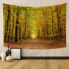 Tapestries Forest Pathway in the Misty Mountain Tapestry Wall Hanging Art Nature Landscape Tapestries Home Decor for Living Room Bedroom R230817
