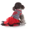 Собаки Печать модное сублимационное платье с носовой одеждой для собак собачья одежда Симпатичная сладкая щенка