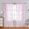Curtain Beautiful Door Collapsible Wide Application Bright Color Screening Wicker Print Window