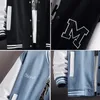 Heren Jackets Big M Letter Print Hip Hop Patchwork Baseball Jackets Mens Letter Print Bomber Jackets Men Spring Oversized Streetwear Coats 230818