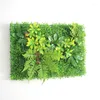 Dekorative Blumen 40 60 cm künstliche Gräser Pflanzen Wand Panel gefälschte Rasenblatt Zaun Laub für Hausgarten Dekor Grün Grün