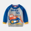 Pullover Children Clothing Sweater Boys Autumn Doublelayer Cotton Knitting Sweater Winter Boys Car Long Sleeve Sweater x0818