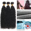 Kinky Curly Bundles 1/3/4PCS Extensions de Cheveux Humains 100% Bundles de Tissage de Cheveux Humains Vierges Non Transformés Jerry Curl
