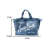 Totes Beach Denim Handtaschen für Frauen Quasten Design Hochkapazität Taschen Weibliche Sommer -Freizeit -Ferienhandbeutel vielseitige Taschen HKD230818