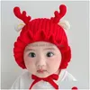 Beanie/Skull Caps Fashion Skl Baby Beanie Knitted Plush Cap Girls Boys Kids Winter Warm Hat Drop Delivery Accessories Hats Scarves Glo Dhqin