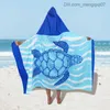 Towels Robes Children's bathroom hooded soft terry towel household coat breathable children's swimming and changing towel Z230819