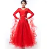 STACH STOCK STANDARD Ballroom Dancing Dancing Robes Femme Flamenco / Waltz Dance Dress Costumes de performance internationale MQ239