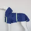 Hundkläder Raincoat Cape Style Reflective Strip Pet Windproof and Rainprocess Big Hooded