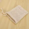 مجموعة حمام مجموعة 10 حزمة Natural Sisal Soap Bag Deledting Saver Pouch Holder