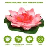 Dekorative Blumen Kränze Plastikpflanzen Lilly Pads Lotus Blumen Dekor Teich Dekorationen schwimmende Blume Künstliche Blumen HKD230818