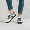 Klassische trendige Mode Regenbogenlinien vielseitige Outdoor Sports Casual Schuhe Low geschnittene Schuhe