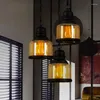 Kolye lambalar Vintage Loft Endüstriyel Amerikan Ülke Cam Edison Lamba Mutfak Yemek Oturma Odası Modern Ev Aydınlatma Fikstür