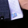 Cuff Links Kflk Jewelry Shirt Bufflinks para masculino Marca de designer Blue Link Link Masculino Botão de luxo masculino Homem convidados de alta qualidade 230818