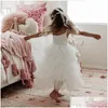 Girl's Robes Princeness Party Summer for Girls Kids Hollow Out Elegant Birthday Tutu Sling Tle Clothes Wedding 220308 Drop Livrot Dhuhy