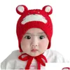 Beanie/Skull Caps Fashion Skl Baby Beanie Knitted Plush Cap Girls Boys Kids Winter Warm Hat Drop Delivery Accessories Hats Scarves Glo Dhqin