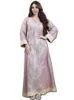 Robes décontractées paillettes Abaya robe femme musulmane couleur solide avec ceinture longue robe maxi bal été dubai turk modeste usure