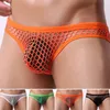 Briefs slipje mannen mesh kort ademend mannelijk slipje strandkleding badkleding ondergoed stammen uitgehold uit sexy lage toverbruik zie door underpants 230818