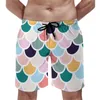 Shorts masculins Seigaiha Print Board Summer Blue Waves Sportswear Beach Pant