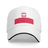 Ball Caps Drapeau personnalisé de la Pologne Baseball Cap Soleil Protection du soleil Femme Femme Ajustement du chapeau de papa pour hommes