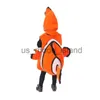 Cosplay Deluxe رائعتين طفل المهرج من Pixar الرسوم المتحركة Finding Nemo Little Baby Fishy Halloween Cosplay Costume Age 2-7 Years x0818