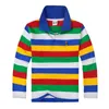 Polos Spring Children T-Shirts Designer Brand Kids Luxury Polo Shirt Teenage Boys Girls Clothes Kids Striped Polo Shirt Outfits 3-14T 230817