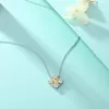 Chains Necklace Fashionable Square Pendant Versatile Clavicle Chain S925 Silver Color Separation Plating