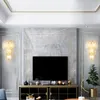 Wall Lamp American Luxury Charge Crystal Living Room Battery Sconce Light Fixtures Modern Bedroom Bedside Indoor Lighting