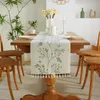 Stołowy luksus haftowany bawełniany bieliznowy stół obrusowy Tassel do domu do stolika do stolika do kawy dekoracje ślubne 230817