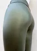 Damesbroek sexy olijfgroen mat leer open kruis leggings vrouwen exotische bodycon slanke faux wetlook nachtclub slijtage aangepast