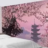 Tapisseries esthétique asiatique fuji mont tapestry chambre de fenêtre décoration murd ride