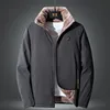 Jaquetas masculinas homens 2023 outono inverno à prova de vento lã grossa jaqueta quente moda casual casaco masculino marca outwear clássico ao ar livre 230817