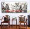 Gemälde Chinesische Landschaftscleinwand Gemälde rote Ahorn und Bootsbilder Vintage Home Decorative auf der Wandkunst für Wohnzimmer 230817