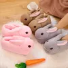 Slippers Winter Women Indoor Boots Lovely Plush Girl Warm Flat Home Cotton Shoes Soft Cloth Sole Non-slip Floor