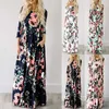 Basic Casual Dresses Summer Maxi Dress Women Pink Floral Print Boho Beach Dress Ladies Evening Party Long Dress Sundress Vestidos de festa 3XL 230818