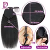 Wigs in pizzo Capelli razzialmente brasiliani afro stravagante dritta remy avvolgendo la coda coda ombre coda di capelli umani 230817