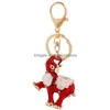 Keychains Lonyards créatifs alliages éléphants Accessoires Accessoires de clés de mode animaux mignons Femme Bag Sac Charme Pendant Car clés Anneaux H dhrdi