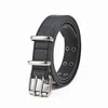 Belts Row Hole Punk Style Metal Buckle PU Leather Belt Korean Waist Strap Female Thin Waistband Casual Accessories