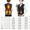 Gilet masculin S-4xl 5 zones hiver chauffage intelligent Viete de coton USB Infrarouge électrique Veste de chauffage flexible thermique d'hiver 230817