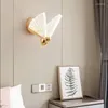 Настенная лампа светодиодные бабочки скандинавской крытый освещение современное освещение спальни домашняя гостиная лампы украшения