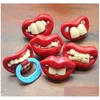 Pacifiers# Sile Funny Nipple Dummy Baby Soother Joke Prank Toddler Pacy Orthodontic Nipples Teether Pacifier Christmas Gift Hz0 Drop D Dhyab