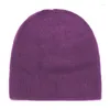 Basker unisex vinter beanie hatt varm stickad skalle mössa manschetter sleouchy mjuk skidfleece fodrad