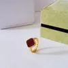 Hochwertige klassische Designerringe 4/vier Blattklee Ring Mode Frauenringe Mutter von Perlenringen Größe 5-9