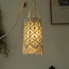 Pendant Lamps Hand Woven Macrame Lamp Shade Bohemian Cover Tassel Wedding Hanging Tapestry Chandelier Wall Decor Room